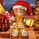 thumbnail image 3 of Juguete de decoración inflable de Navidad con luces LED integradas, modelo de adorno inflable para fiesta de Navidad, Año Nuevo, jardín, decoración interior y exterior（2.4M Walnut Soldier, 3 of 5
