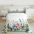 thumbnail image 2 of Homewish Kawaii Rustic Flower Bedding Comforter Set,Country Farmhouse Lodge Twin Comforter Sets,Blue Green White Bedding Set For Girl,Microfiber Bedroom Decor Reversible,2-Piece, 2 of 8
