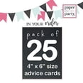 thumbnail image 3 of Lumberjack Advice and Wishes Baby Shower Game Pack of 25 Activity Cards for Wishing Well Kids Birthday Time Capsule Rustic Bear Red and Black Theme Design (4x6 Size) Paper Clever Party, 3 of 6