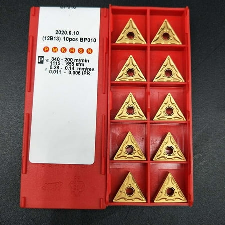 

Mingyiq 10Pc/1BOX TNMG160404 MA CNC Carbide Inserts Blades for Lathe Turning Boring Tool