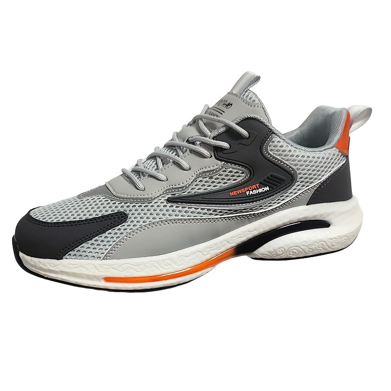 Men'S Mesh Sports Shoes, Everyday Outdoor Hiking Shoes, Walking And Running Shoes, Casual Footwear for Men, Available in Gray/Black