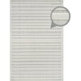 thumbnail image 2 of CAMILSON Micro Loop High-Low Pile Stain Resistant Indoor Area Rugs Striped-White 9x12, 2 of 8
