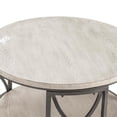 thumbnail image 3 of Springfield Grey Metal and White Wood Tiered Accent Table Black Metal, 3 of 4