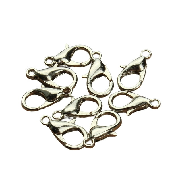 Kit de hebillas Qarigey 100 piezas Aleación de zinc Plata blanca