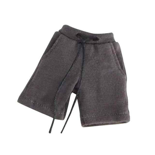 Pantalones cortos atléticos a escala 1/12, pantalones de figura masculina, disfraz de moda Retro, traje elegante para Cosplay, accesorio de figuras , Gris oscuro