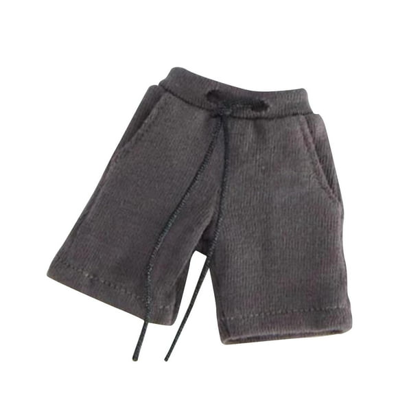 Pantalones cortos atléticos a escala 1/12, pantalones de figura masculina, disfraz de moda Retro, traje elegante para Cosplay, accesorio de figuras , Gris oscuro