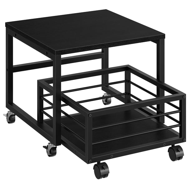 Minisoporte para nevera HOOBRO, mesa auxiliar con almacenamiento, color negro