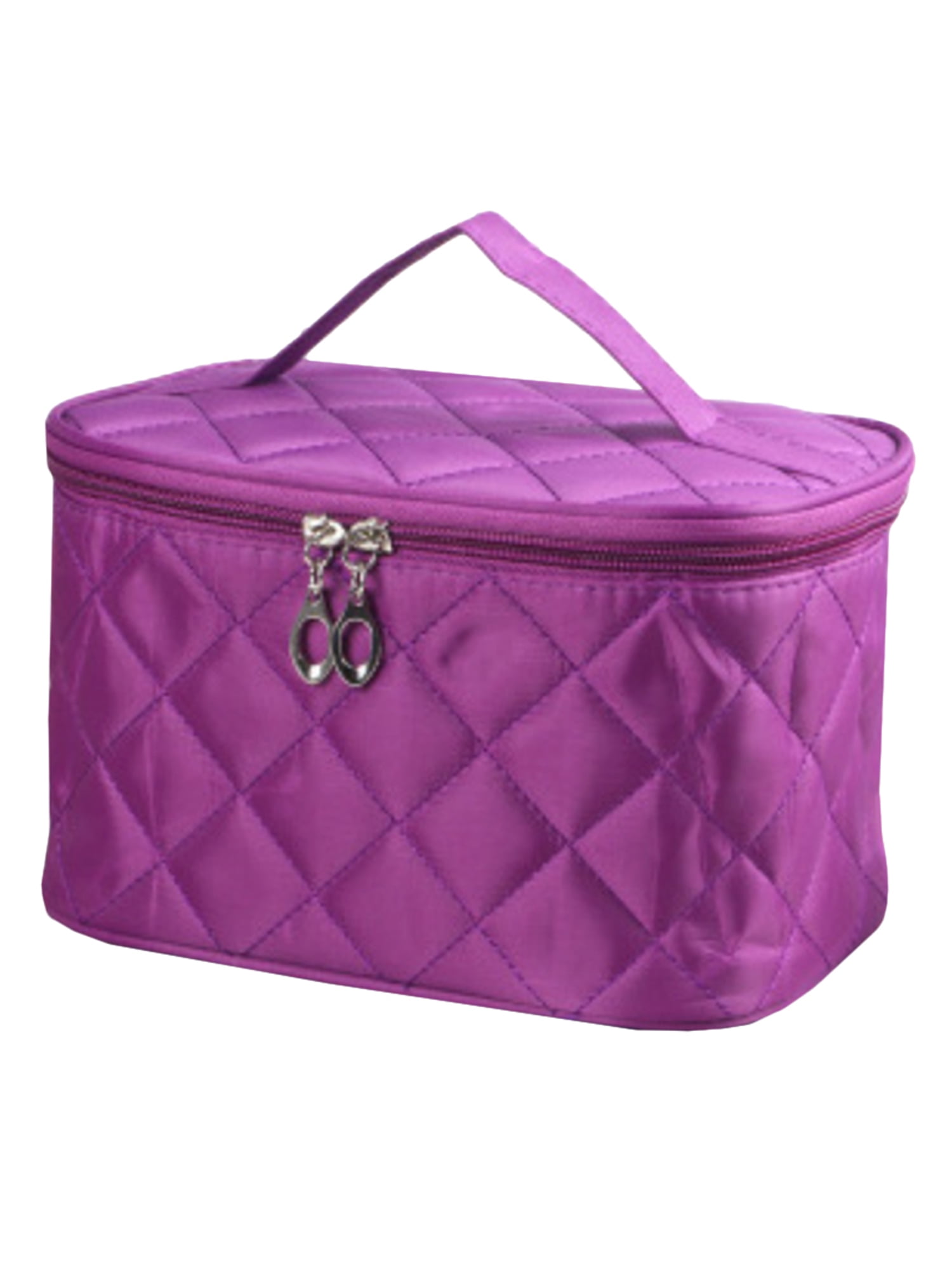 Women's Travel Makeup Plain Portable Cosmetic Handbag Nylon Pouch ...