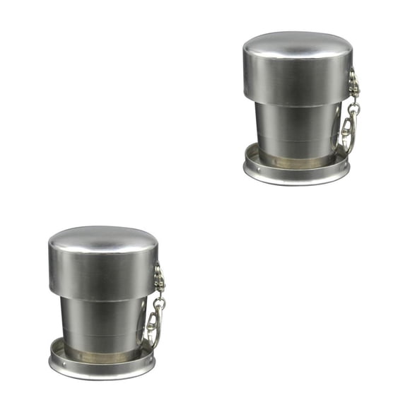 Yuarrent Frascos de agua de acero inoxidable duraderos taza de café de viaje taza portátil agua café al aire libre vaso de té botella plegable 250ml 2piezas Yuarrent CBP080072