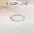 thumbnail image 3 of Eternity Wedding Band for Women Cubic Zirconia Sterling Silver Stacking Rings Ginger Lyne Collection, 3 of 7