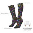 thumbnail image 4 of Naloa Musical Notes Thigh High Socks Extra Long Stretchy Sock Women Over Knee High Opaque Stocking Daily Wear, 4 of 6