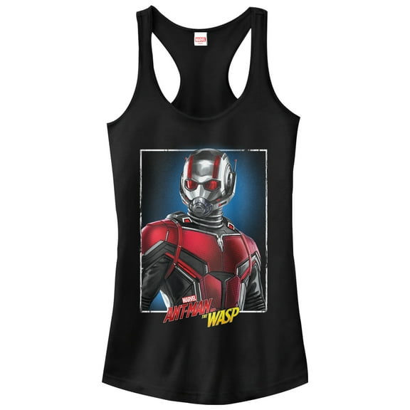 Junior's Marvel Ant-Man and the Wasp Frame  Racerback Tank Top Black Small