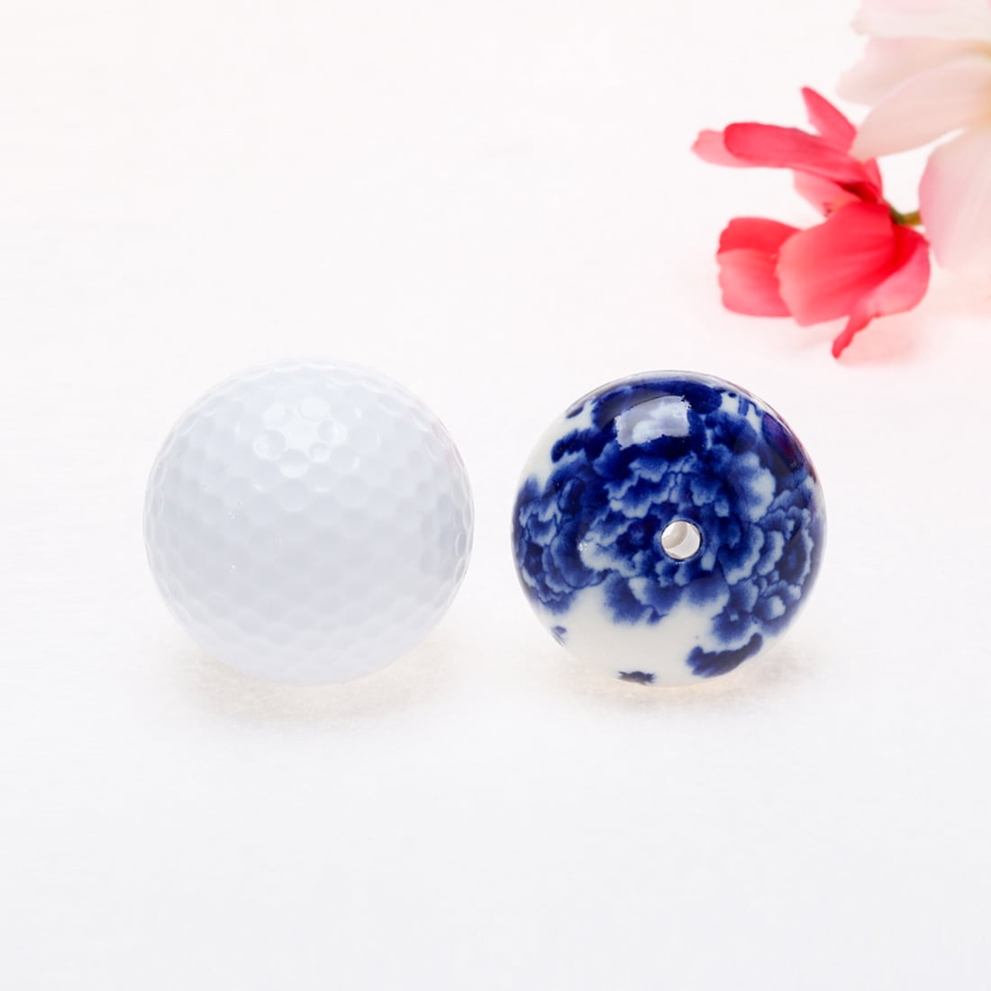 Unique Bargains Nickel Finished Hand Painted Ceramic Cabinet Knob Set of 6