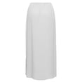 thumbnail image 5 of Women's Chiffon Elastic High Waist Skirts Ladies Fashion Women Solid Color Elastic Waist Drawstring Ladies Long Skirts White Xxl, 5 of 6