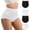 Multicolor C, variant on YDQ Women's High Waisted Tummy Control Underwear, Light Control Cotton Full Coverage Brief Panties, 4-Pack, XL