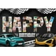 thumbnail image 3 of Fondo de fotografía de coche de carreras, decoraciones para fiesta de cumpleaños, decoración de fondo, pancarta para baby shower, foto personalizada, Caitoon Hot Wheels, 3 of 5