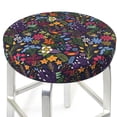 thumbnail image 6 of Goofa Flowers And Birds Printed Stool Covers Round, Waterproof Round Bar Stool Covers Anti-Slip Round Bar Stool Seat Cover with Elastic Bands Durable -13 inch, 6 of 7