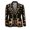 Black #37, variant on Mens Christmas Blazer Long Sleeve Classic Holiday Pattern Jacket Lapel Snowflake Print Coats Fall Winter Trendy Festive Holiday Print Jackets Red L