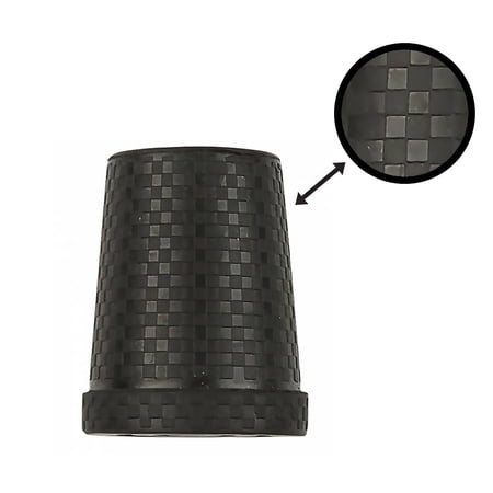 Royal RC Canes Black Carbon Pattern Tip – 18mm (3/4") Non-Marking Black Rubber with Steel Insert – Durable Replacement Rubber Tip for Walking Canes, Compatible with Carbon Fiber and Wood Canes