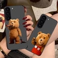 thumbnail image 5 of Matte Case for Samsung Galaxy S23 S22 S21 S20 S10 4G S9 S8 Plus ULTRA 5G LITE Case Funda Coque Shell Naughty T-Teddy Bear Couple, 5 of 5