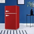 thumbnail image 5 of Tacool 3.5 Cu.ft Retro Mini Fridge with Freezer, 2 Door Small Refrigerator with 7 Adjustable Thermostat for Home, Red, 5 of 7