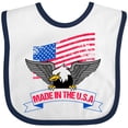 thumbnail image 3 of Inktastic American Flag Made in the USA with Bald Eagle Boys or Girls Baby Bib, 3 of 4