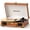 Brown, variant on TANLANIN White Bluetooth Record Player, 3-Speed Turntable with USB Recording
