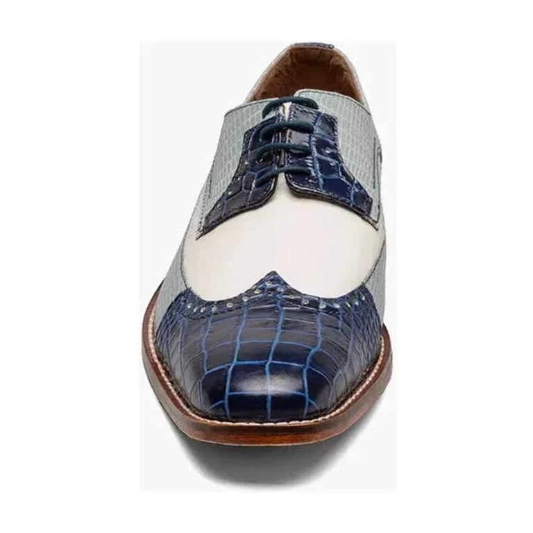 Stacy Adams Gallinari Wingtip Lace Up Leather Shoes Dark  display picture 3