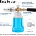 thumbnail image 4 of czcpp-Foam Cannon - Pressure Washers Foam Cannon with 1/4 Inch Quick Connect, Adjustable Nozzle Snow Wash Cannon with 1 L Bottle, Professional Car Foam Cannon Fits Most Power Washing(4000 PSI), 4 of 4