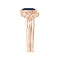 thumbnail image 3 of ANGARA Natural Marquise Sapphire and Diamond Infinity Bridal Set in 14K Rose Gold for Women (Size-8x4mm) | September Birthstone, Anniversary, Jewelry Gift for Women | Natural Blue Sapphire Ring, 3 of 10