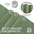 thumbnail image 4 of NixiYa Farmhouse Shower Curtain Ruffle Linen Shower Curtain for Bathroom 72"x72" Green, 4 of 9
