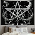 thumbnail image 2 of Orinice  Witchy Snake Tapestry Moon Phase Tapestries Mystic Gothic Tapestry Skull Tapestry Black and White Stars Tapestry Wall Hanging for Bedroom, Living Room 50x40inch, 2 of 6