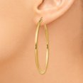 thumbnail image 3 of 14k Yellow Gold 2x50mm Tube Hoop Earrings Round Classic, 3 of 8