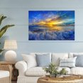 thumbnail image 3 of Stupell Industries Tropical Golden Blue Sunset over Waves Canvas Art, 45 x 30, by Eszra Tanner, 3 of 8