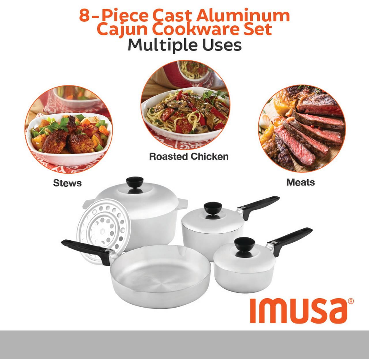 IMUSA IMUSA 8-Piece Cast Aluminum Cajun Cookware Set - IMUSA