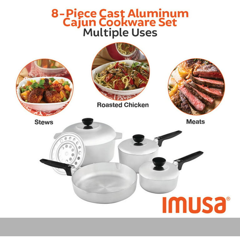 Cooking Cajun Style with IMUSA USA Heavy Duty 13-Piece Cast Aluminum  Cookware Set 