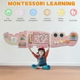 thumbnail image 5 of Ktaxon Crocodile Activity Wall Busy Board Panels, 10-in-1 Montessori Sensory Toys, Toddler Learning Activity Center, Perfect for Toddler Playroom & Children's Daycare, 5 of 10