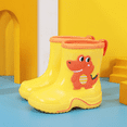 thumbnail image 1 of Botas de lluvia impermeables y elásticas de cocodrilo para niños, Botas de lluvia gruesas de dibujos animados para niños y niñas, 1 of 5