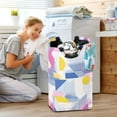 thumbnail image 5 of Yayeee Freestanding Laundry Hamper with Handle Collapsible Large Storage Basket for Clothes, Retro Simple Shapes, 5 of 7