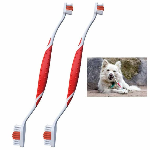 2 Dual End Toothbrush Pet Dog Dental Cleaning Teeth Care Hygiene Brush Pets Cat
