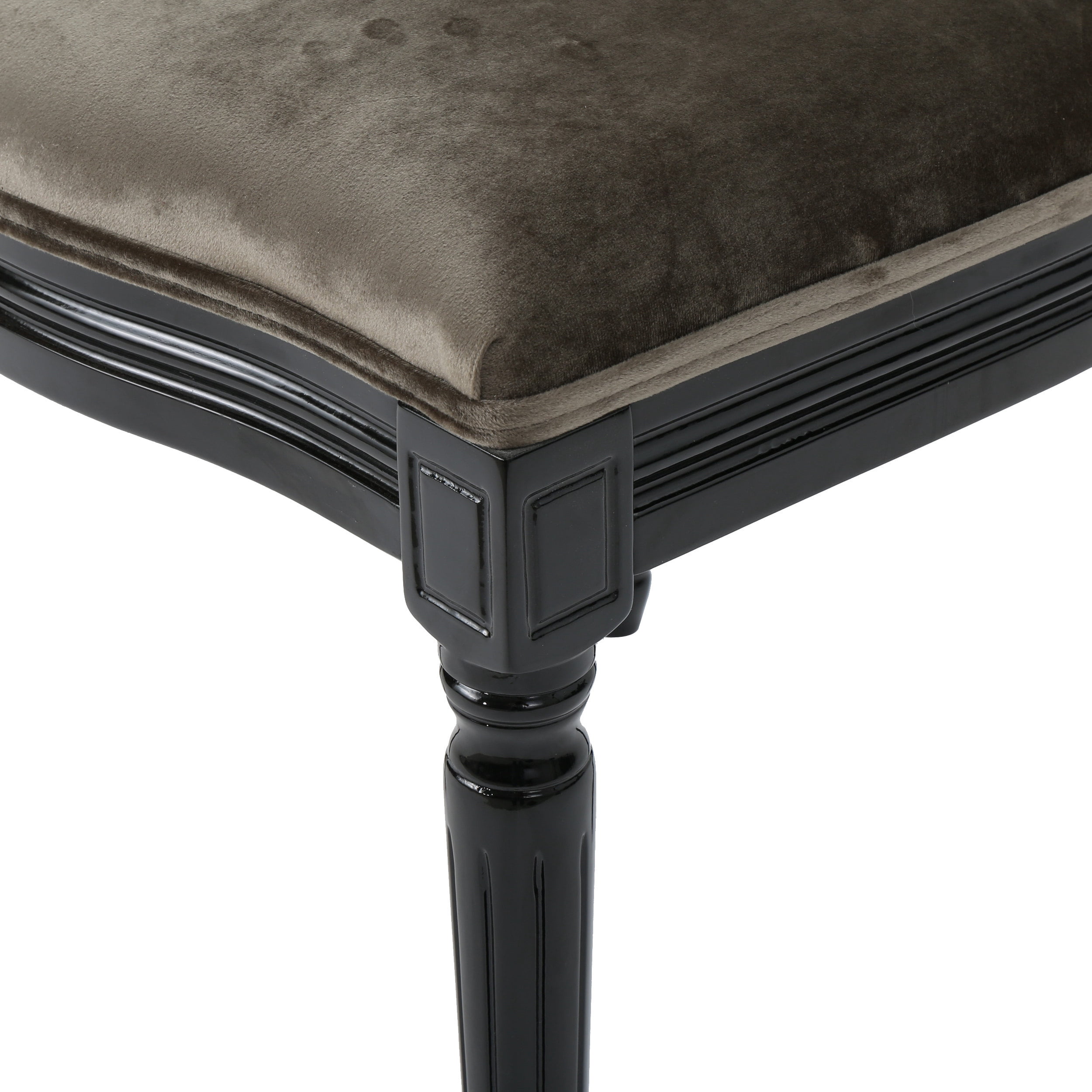 Noble House Max Indoor Contemporary Velvet Dining Chairs, Set of 4, Gray