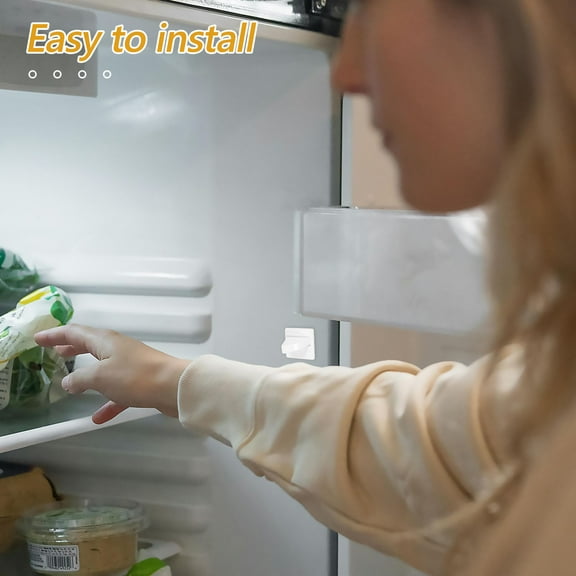 OUNONA Universal Refrigerator Door Light Switch Replacement for Fridge Easy Installation White Plastic Brass 3 Pin Momentary Push Button