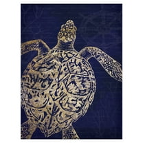 Masterpiece Art Gallery Turtle Sea Creature by Willowbrook Fine Art Canvas Art Print 18" x 24"
