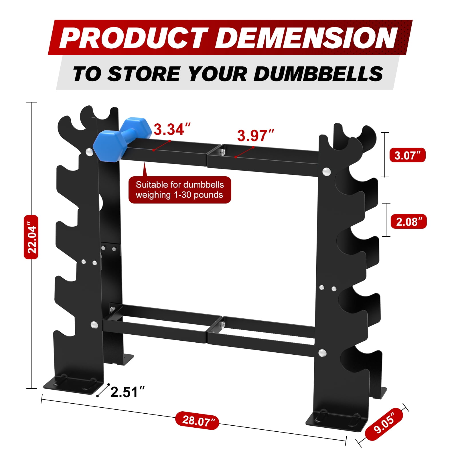FISUP Dumbbell Weight Rack
