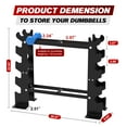 thumbnail image 4 of FISUP Dumbbell Weight Rack Steel Weight Storage Stand Only for Home Gym 450lbs Black, 4 of 10