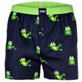 thumbnail image 1 of Happy Shorts Boxers de hombre tejidos - Estilo americano, algodón, estampados Frog M (Medium), 1 of 3