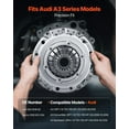 thumbnail image 2 of VEVOR Kit d'Embrayage avec Volant, Kit d'Embrayage OEM Robuste, Kit de Remplacement de Transmission OEM Compatible avec Audi A3 (8P1), A3 Convertible (8P7), A3 Sportback (8PA) 2004-2010, 2 of 9