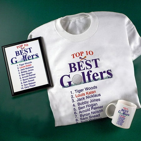 Personalized Top 10 Best Male Golfers T-Shirt