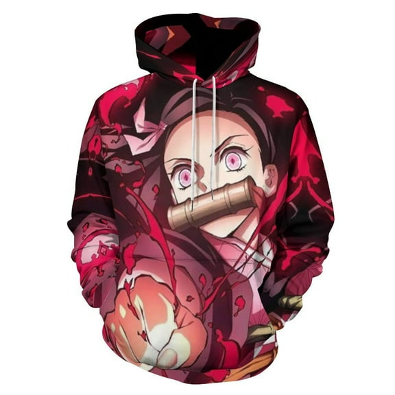 Demon Slayer Unisex Sweatshirts Loose Pullover Sweater Hooded Hoodie 3D Printing Jacket Winter Fall Clothes S