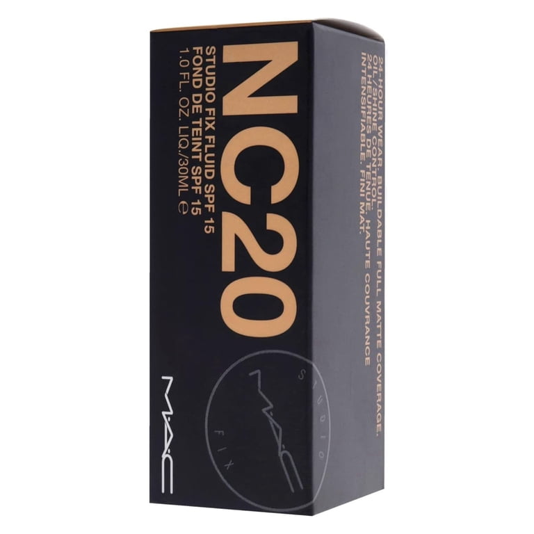 MAC Studio Fix Fluid SPF15 Foundation NC20, 1oz - Makeup Face
